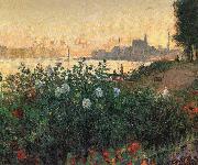Claude Monet Flowered Riverbank Spain oil painting artist